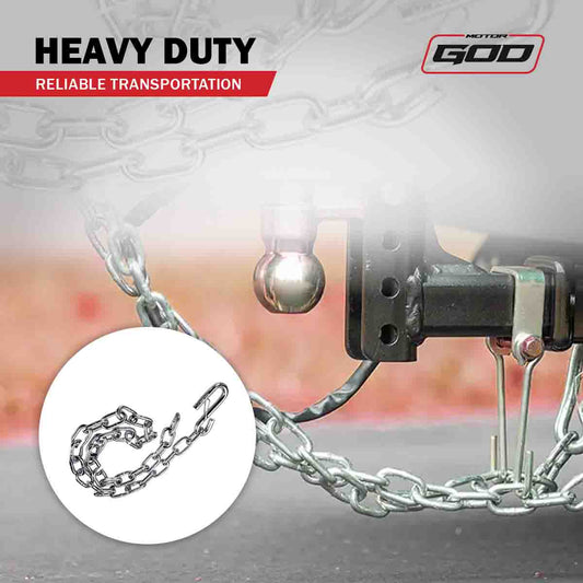 Motor God Trailer Safety Chain 48in 2.5in Hanger